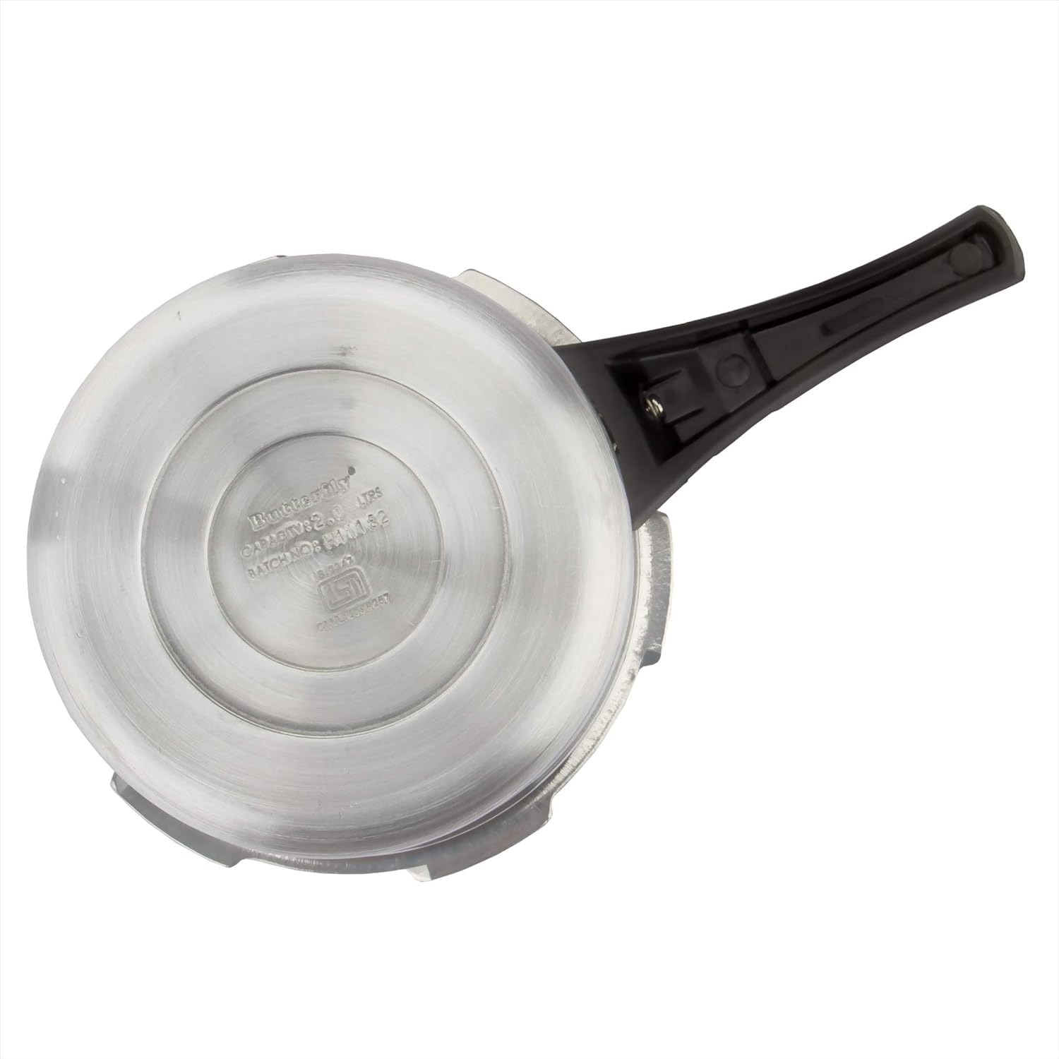 Butterfly Cordial 2 Litres and 3 Litres Pressure Cookers| Outer Lid | Food Grade Virgin Aluminium | Gas Stove Compatible | ISI Certified | 3 Year Manufacturer's Warranty | Silver